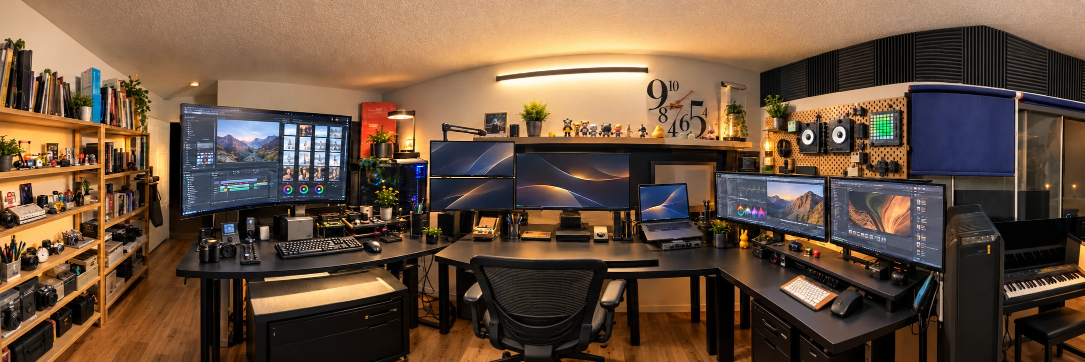 Gowoon’s studio panorama, tidied and relit with AI